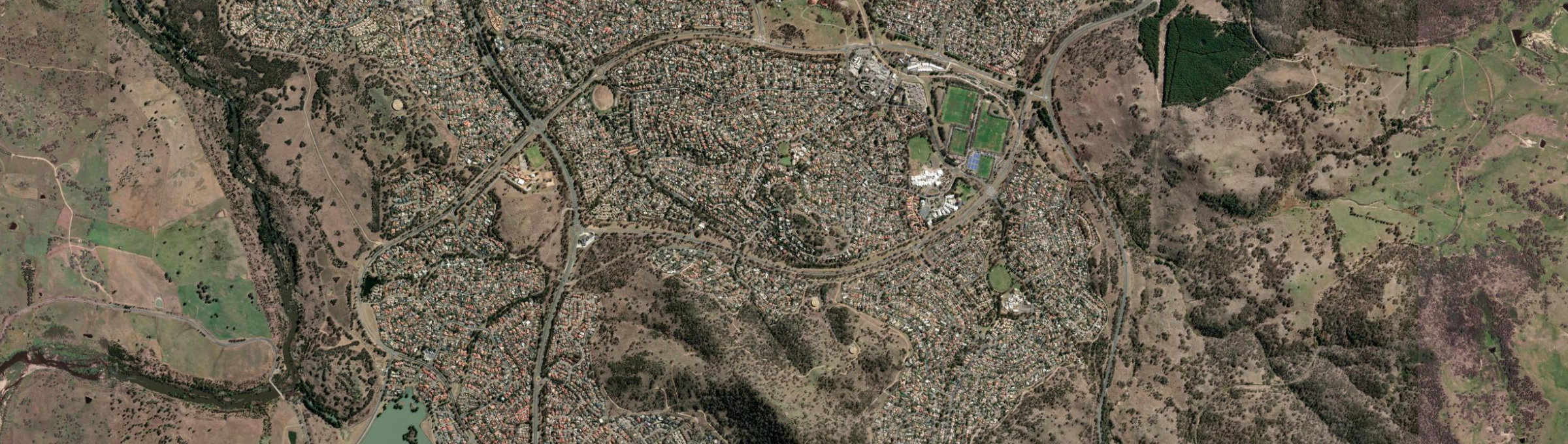 Aerial view of Calwell, ACT