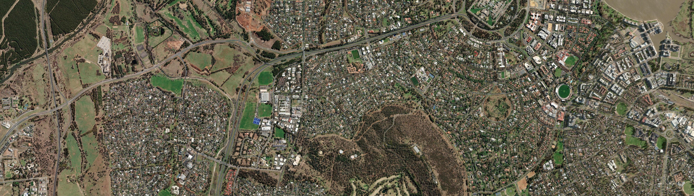Aerial view of Deakin, ACT