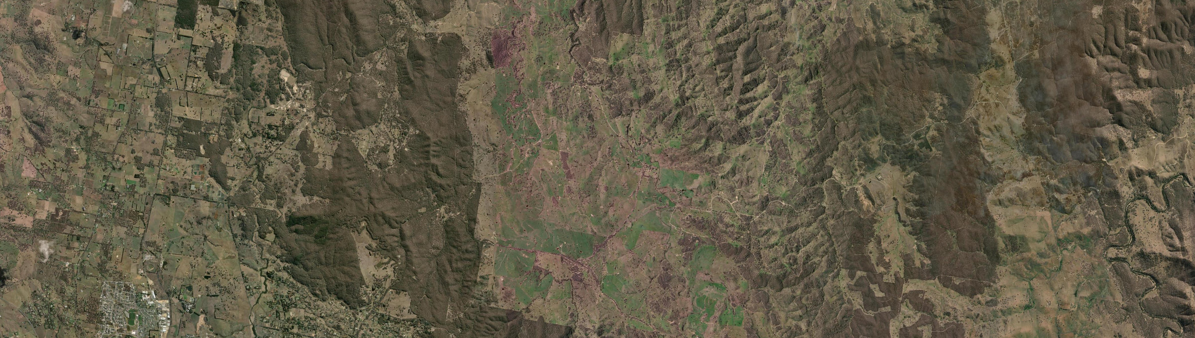 Aerial view of Lower Lewis Ponds, NSW