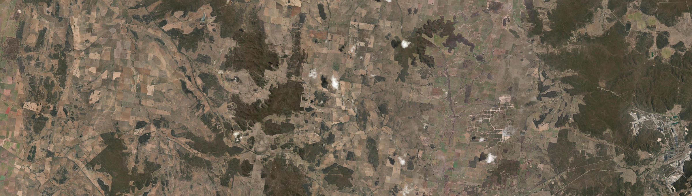 Aerial view of Tallawang, NSW