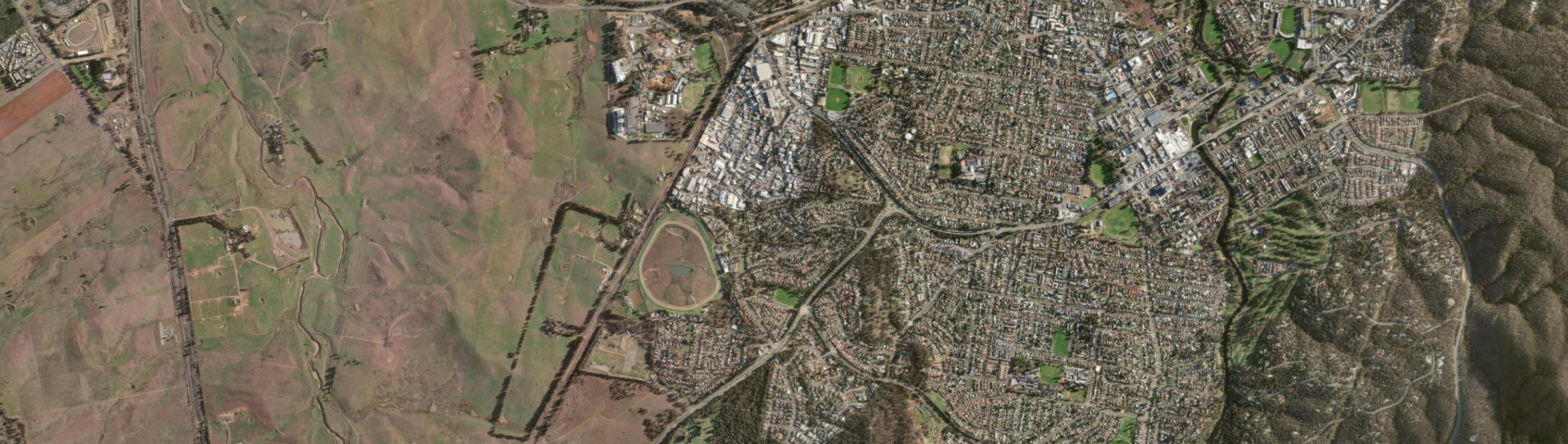 Aerial view of Queanbeyan West, NSW