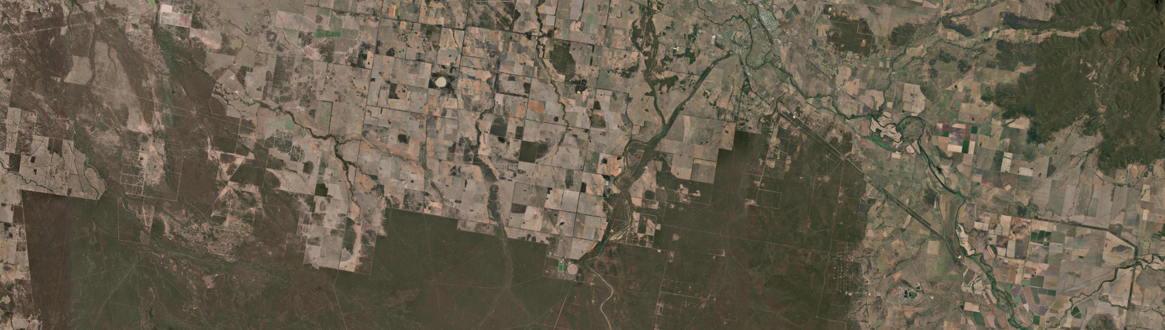 Aerial view of Bohena Creek, NSW