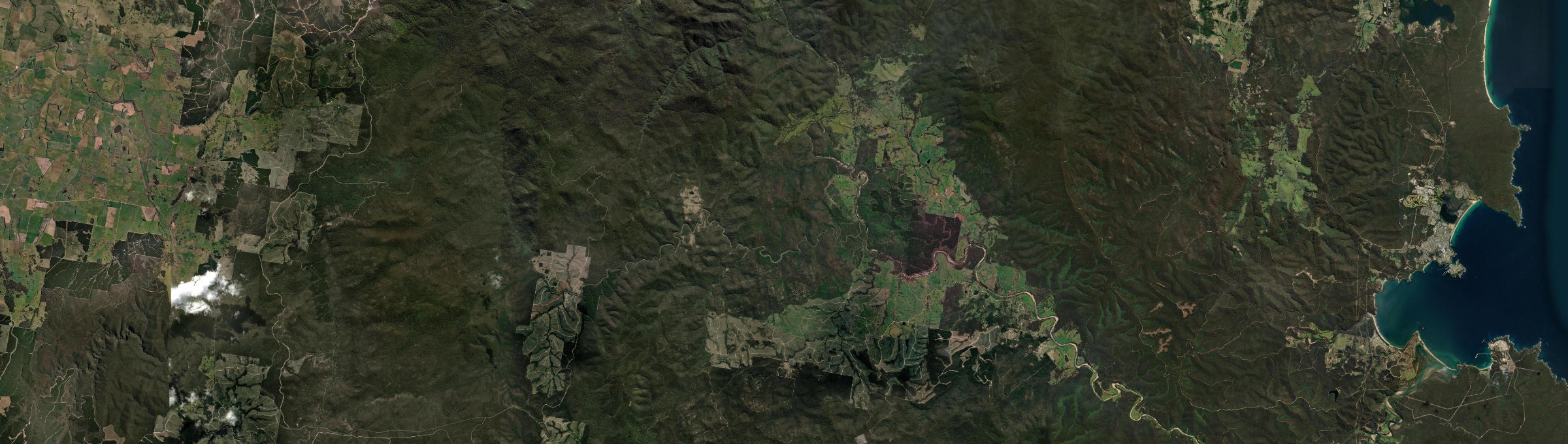 Aerial view of Pericoe, NSW