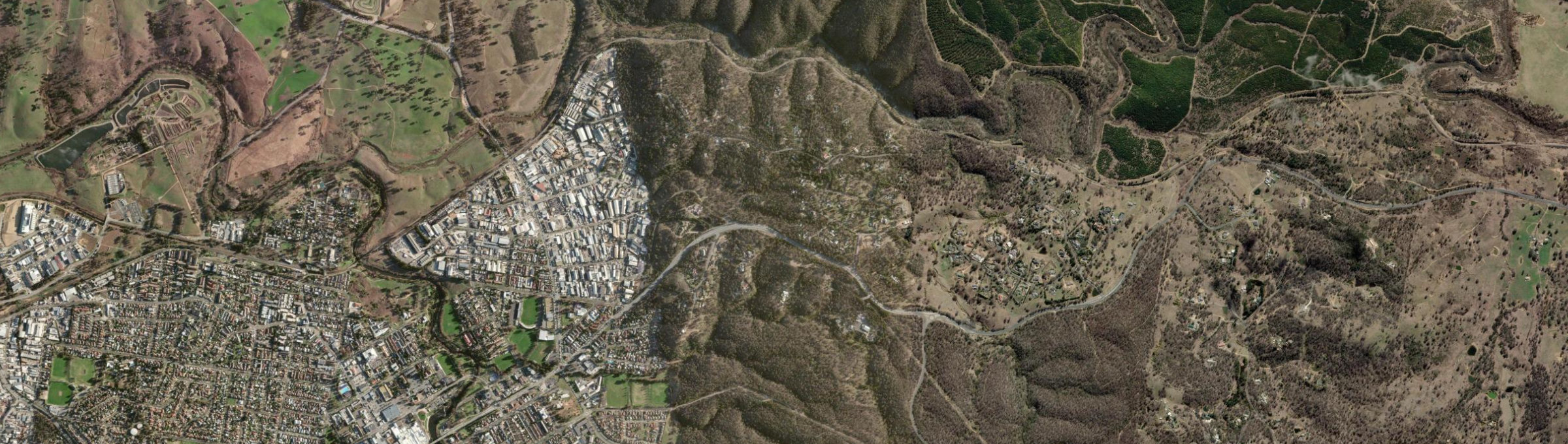 Aerial view of The Ridgeway, NSW