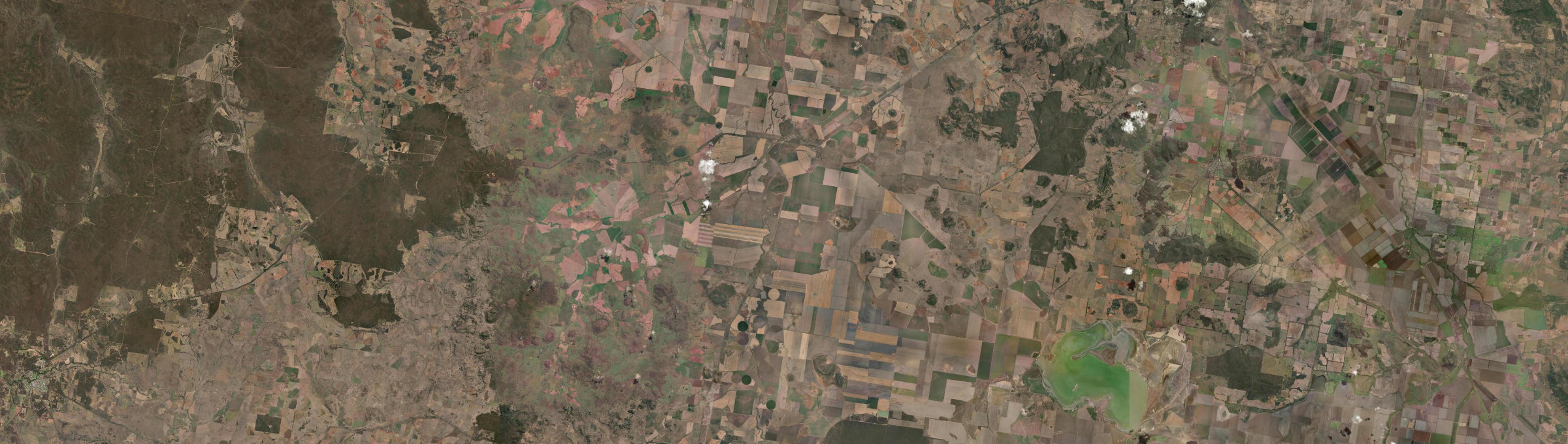 Aerial view of Mullaley, NSW
