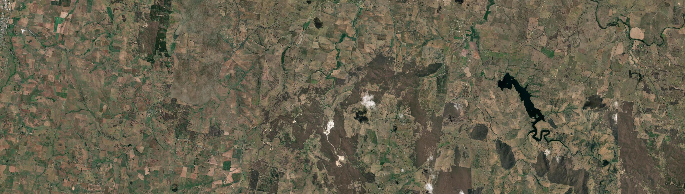 Aerial view of Cow Flat, NSW