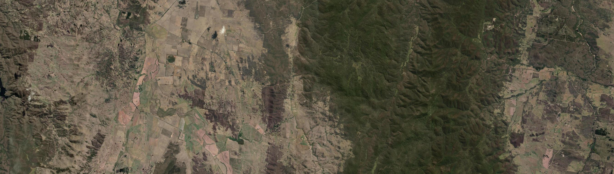 Aerial view of Forbes Creek, NSW