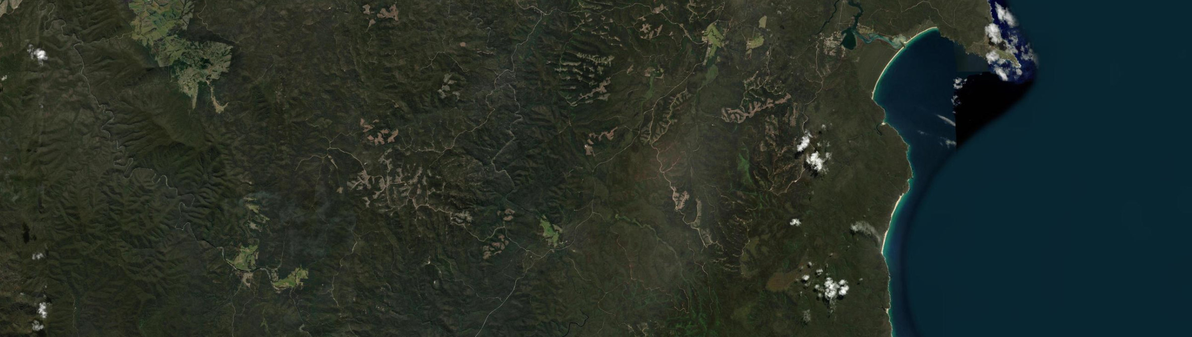 Aerial view of Timbillica, NSW