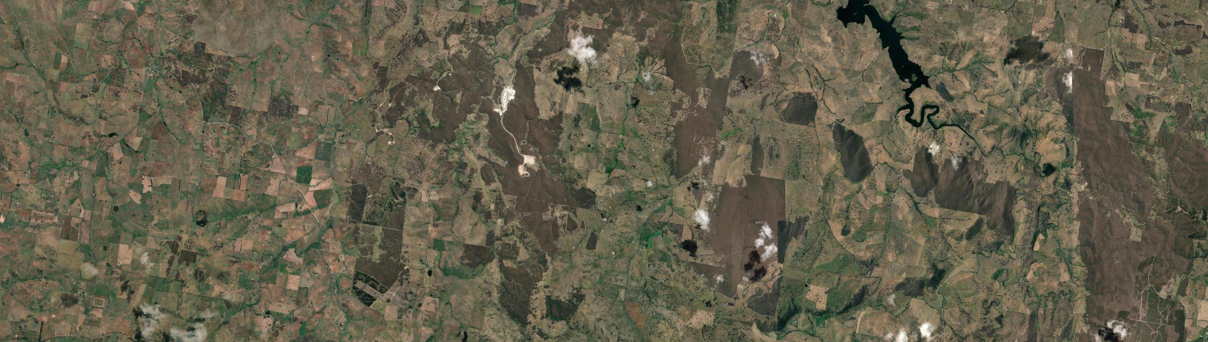 Aerial view of Fosters Valley, NSW
