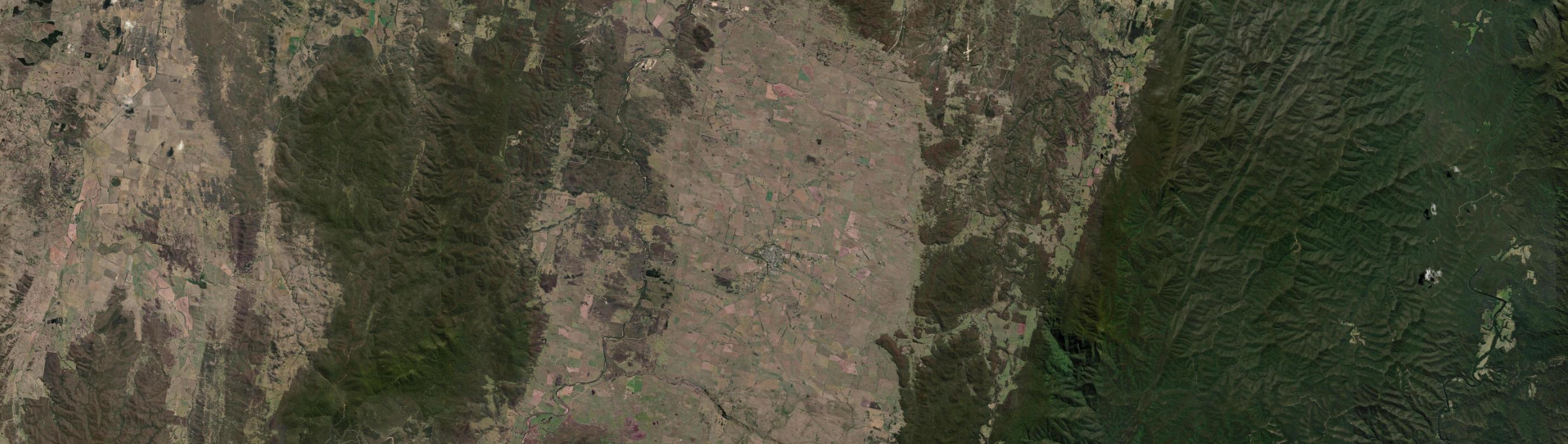 Aerial view of Braidwood, NSW