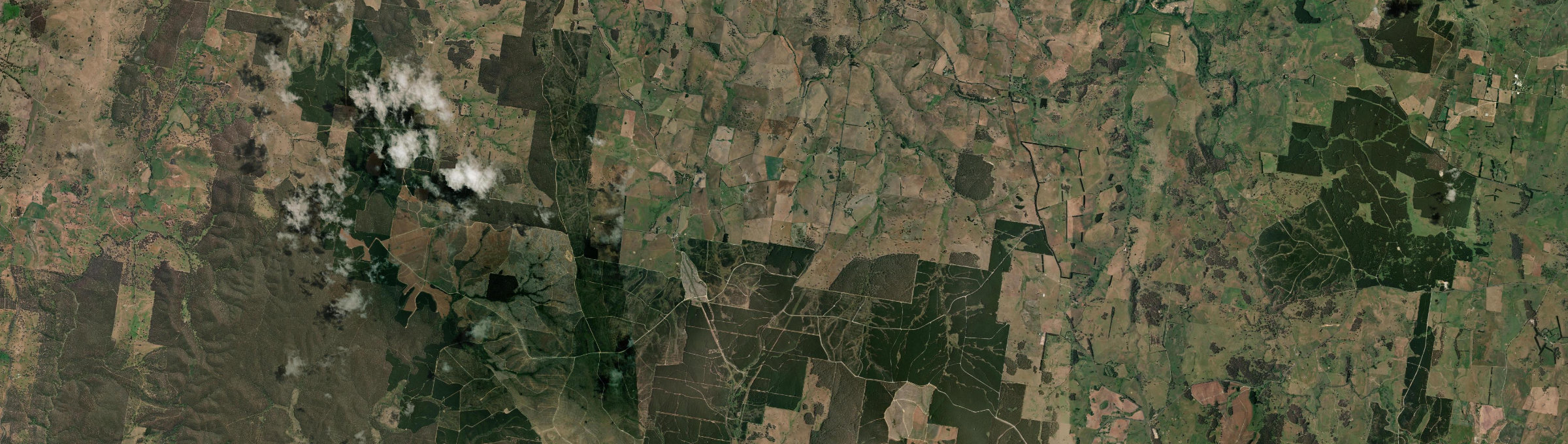 Aerial view of Judds Creek, NSW
