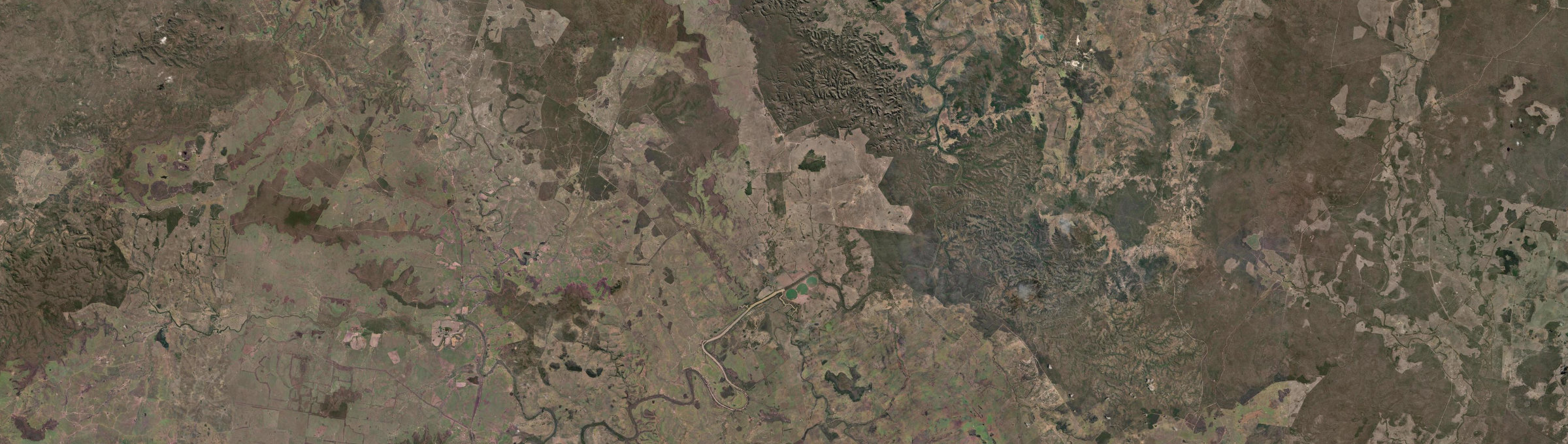 Aerial view of Spring Creek (Banana - Qld), QLD