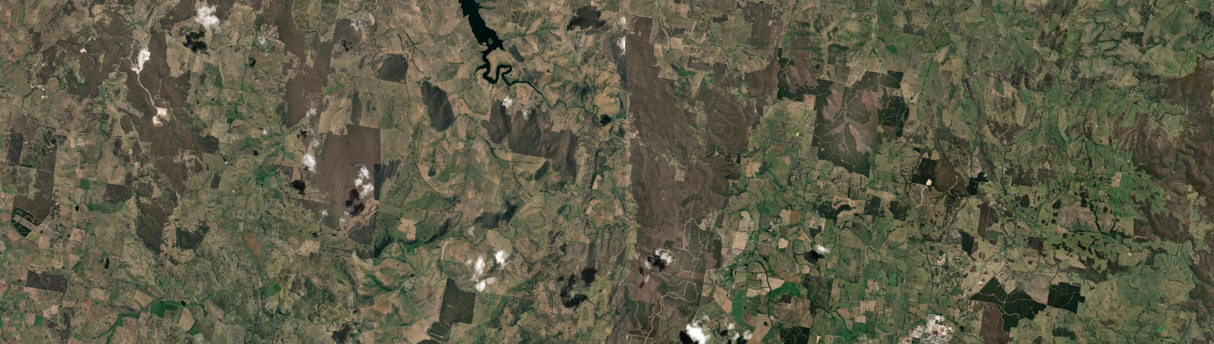 Aerial view of Wisemans Creek, NSW