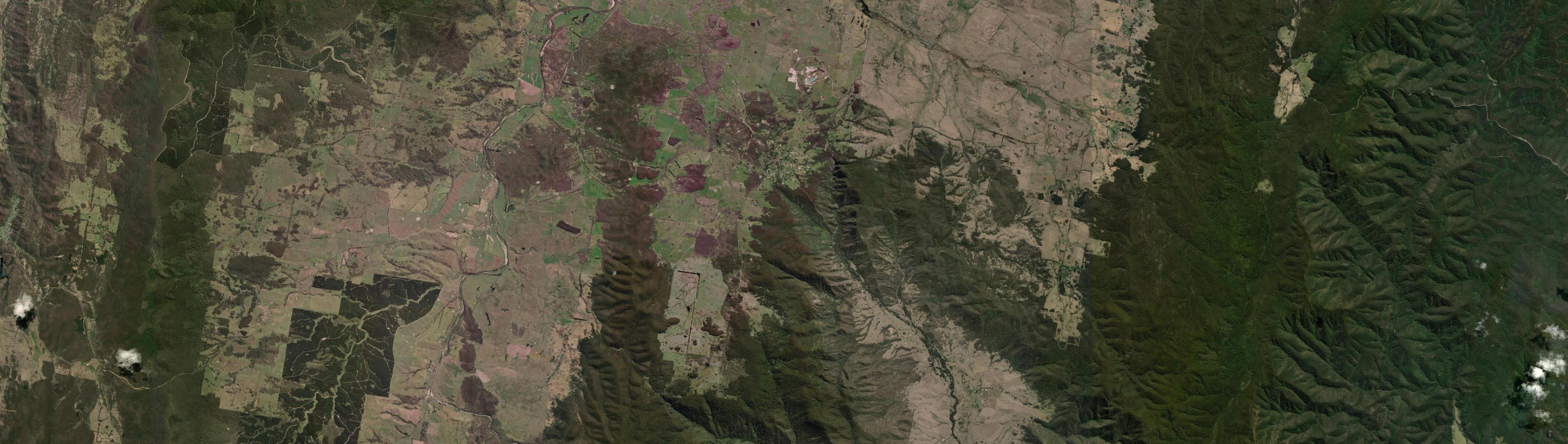 Aerial view of Majors Creek (NSW), NSW