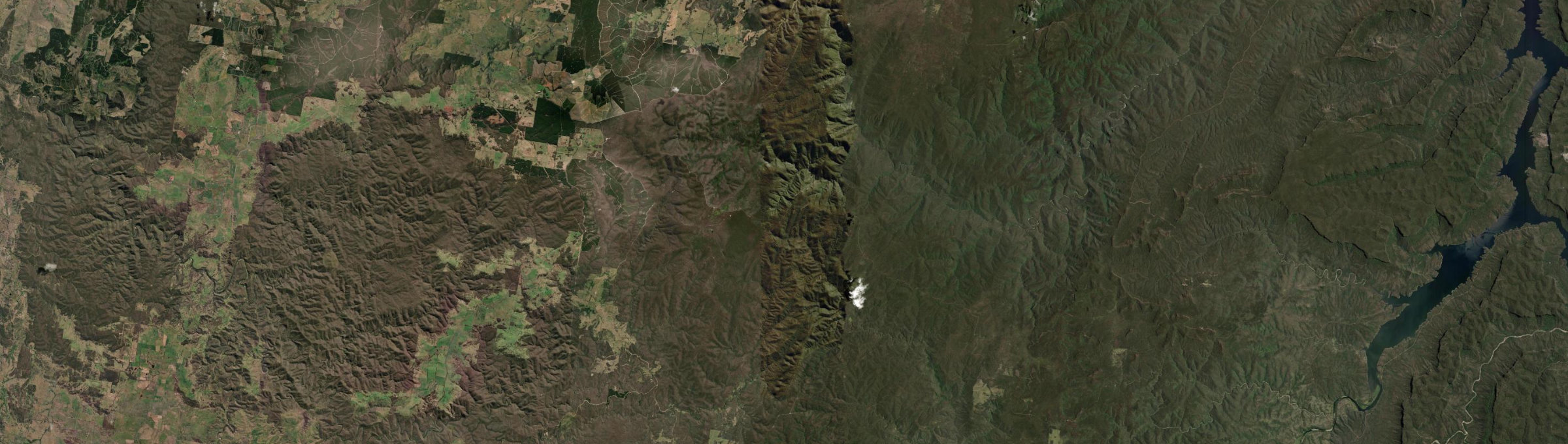 Aerial view of Mount Werong, NSW