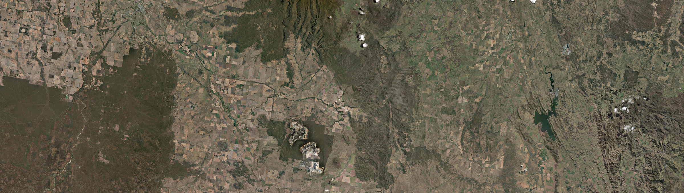 Aerial view of Maules Creek, NSW
