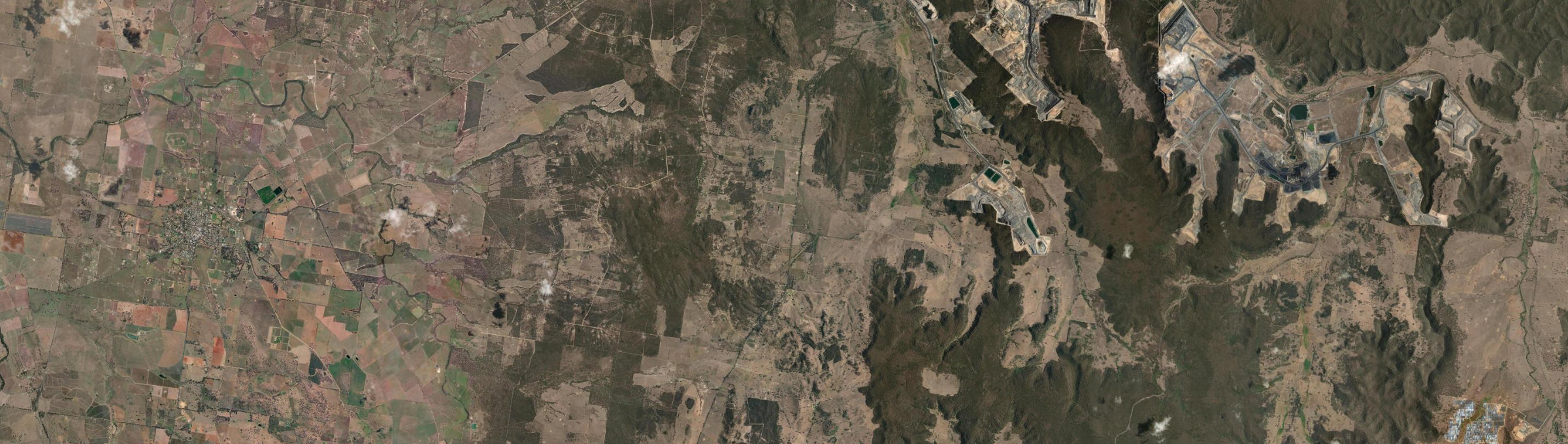 Aerial view of Cooks Gap, NSW