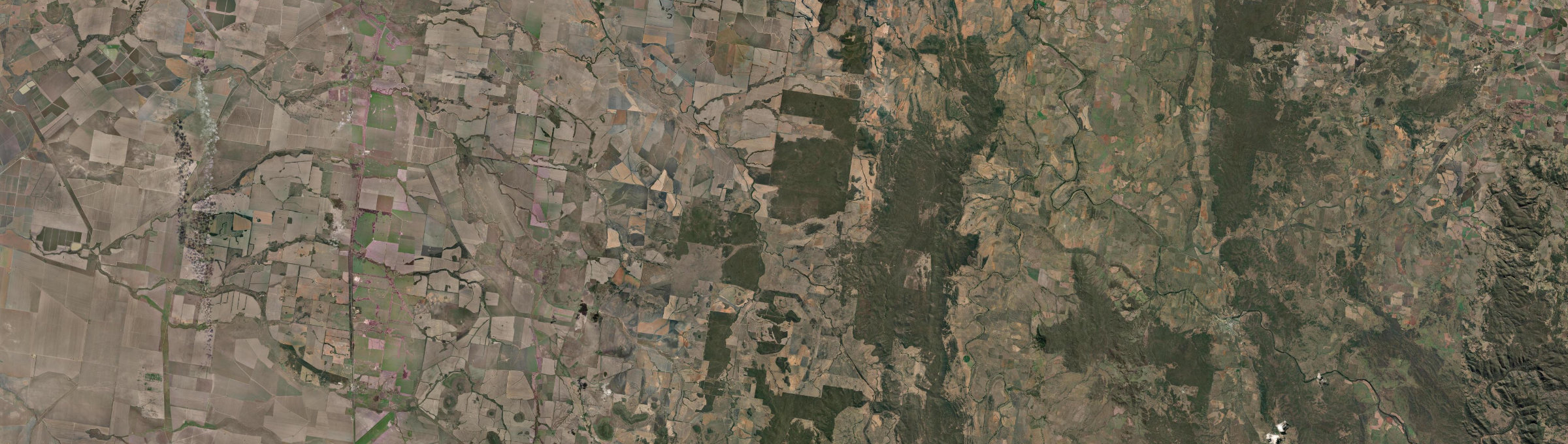 Aerial view of Terry Hie Hie, NSW
