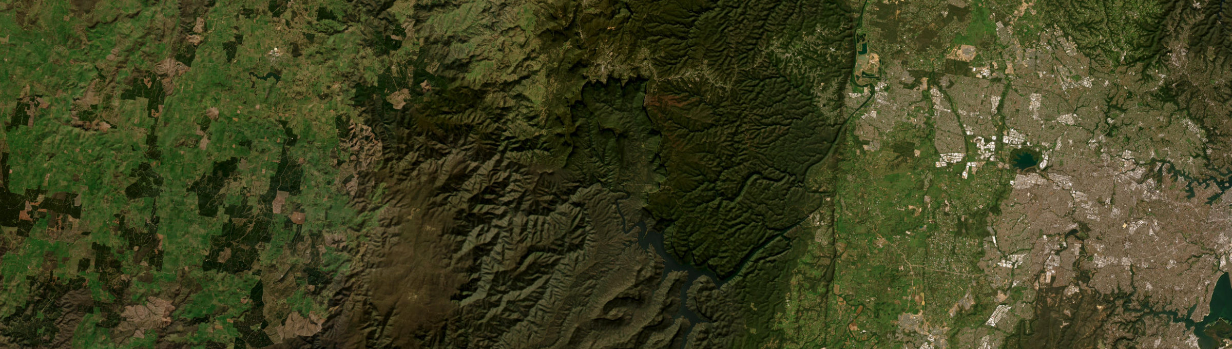 Aerial view of Blue Mountains National Park, NSW