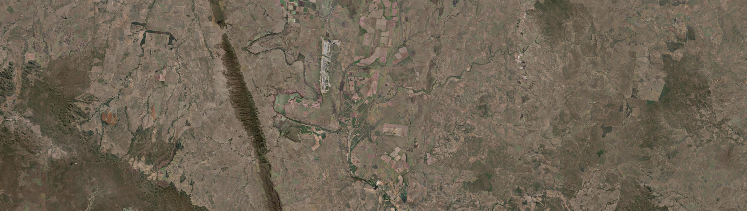 Aerial view of Lonesome Creek, QLD