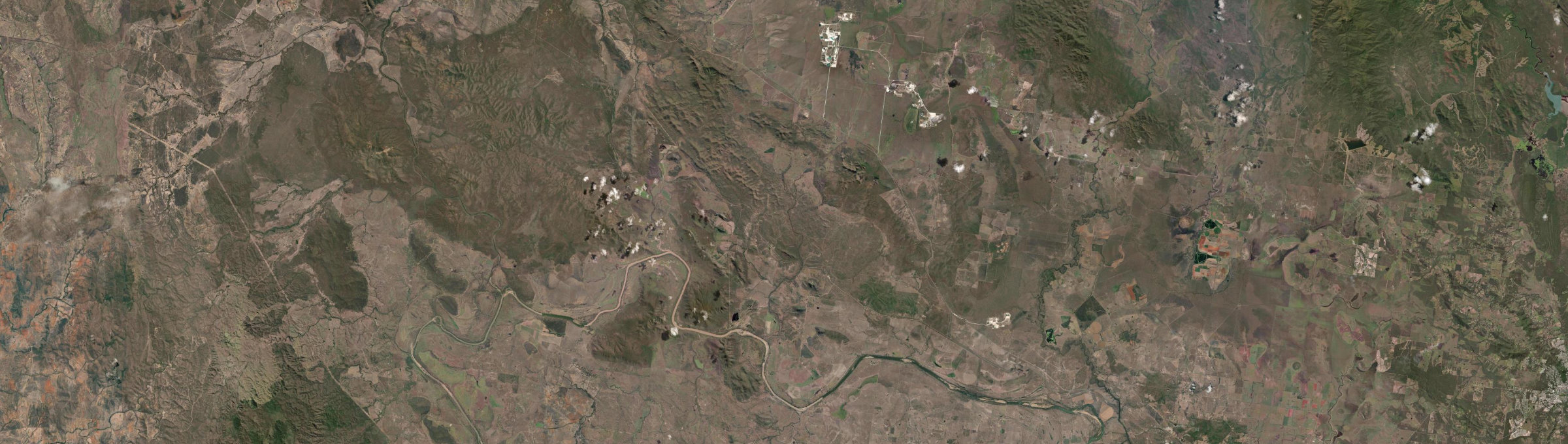 Aerial view of Canoona, QLD