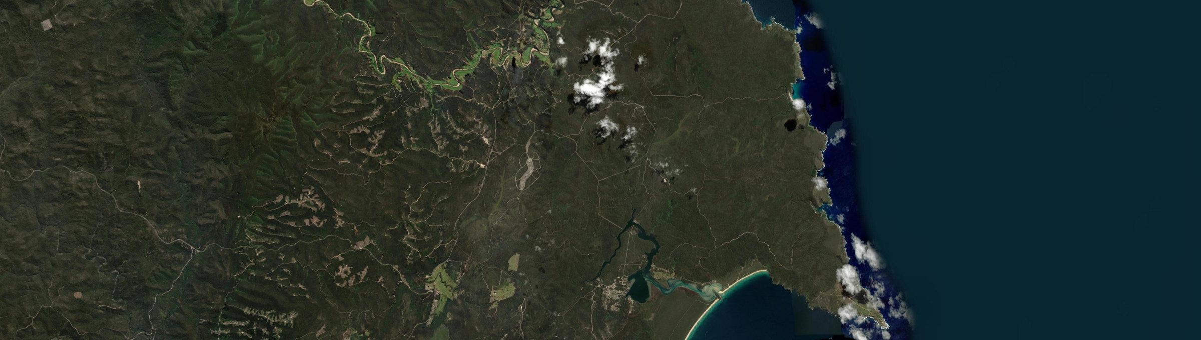 Aerial view of Wonboyn North, NSW