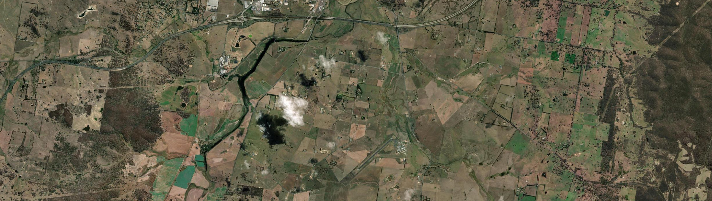 Aerial view of Brisbane Grove, NSW