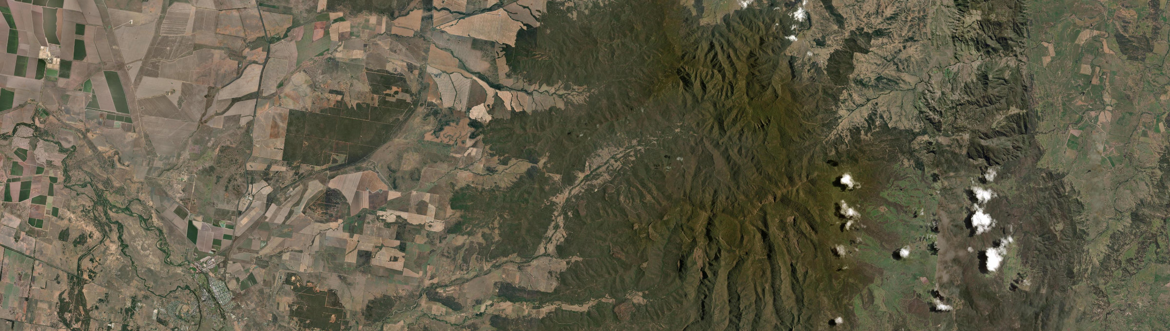 Aerial view of Bullawa Creek, NSW