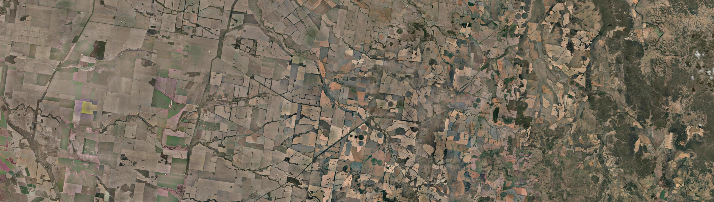 Aerial view of Croppa Creek, NSW