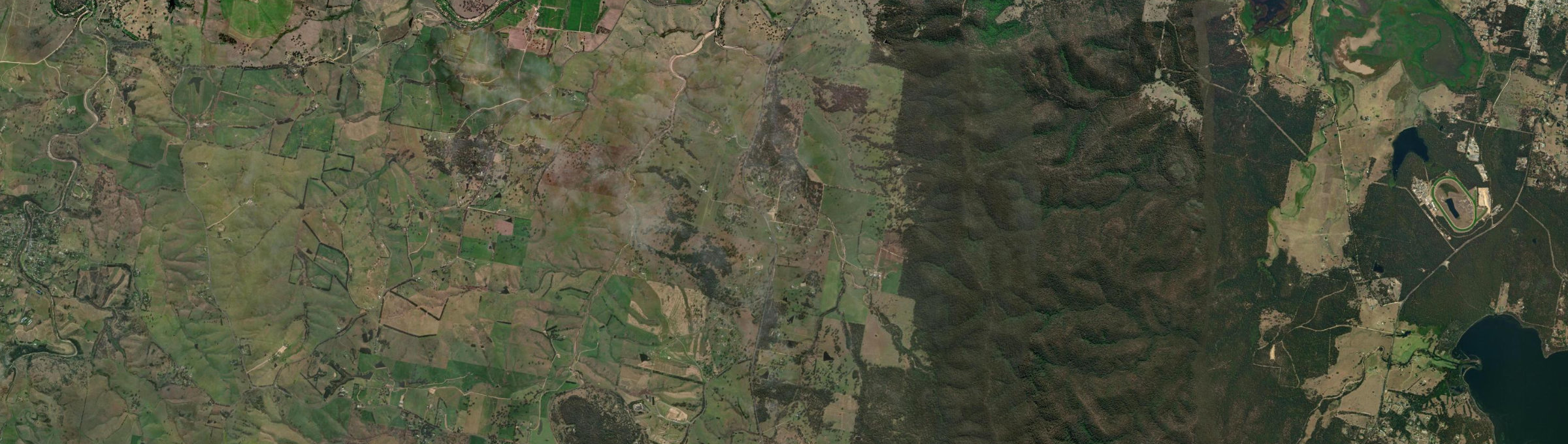 Aerial view of Frogs Hollow, NSW