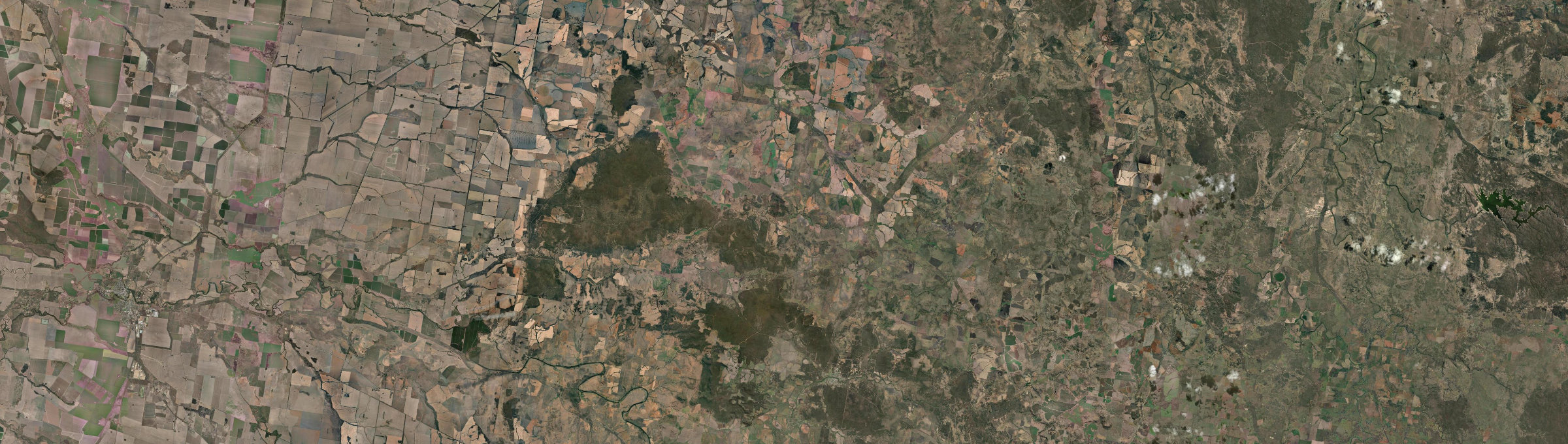 Aerial view of Warialda, NSW
