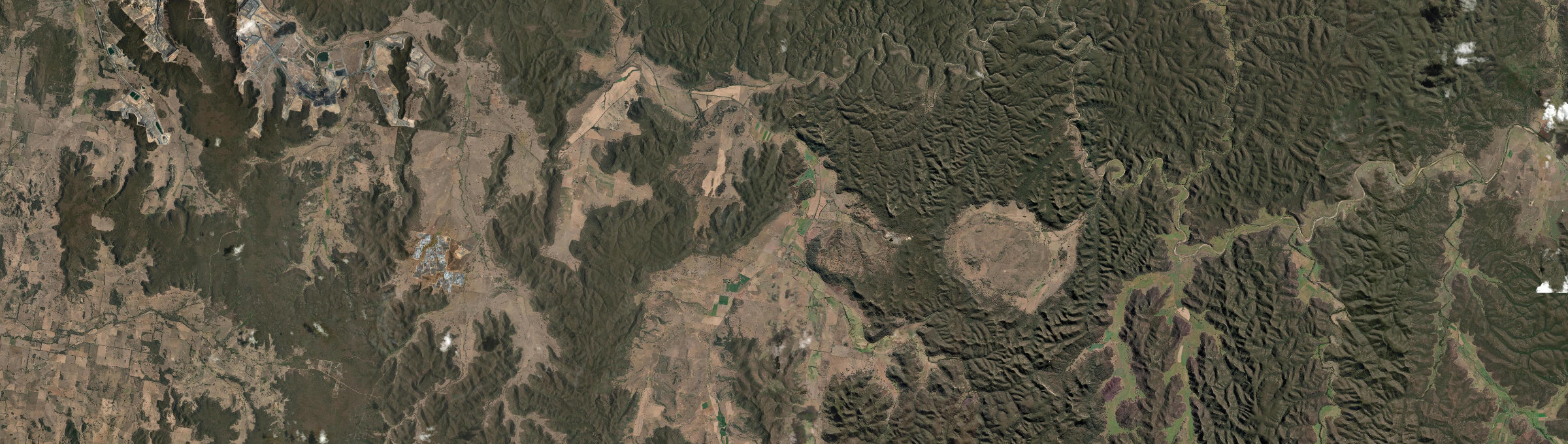 Aerial view of Bylong, NSW