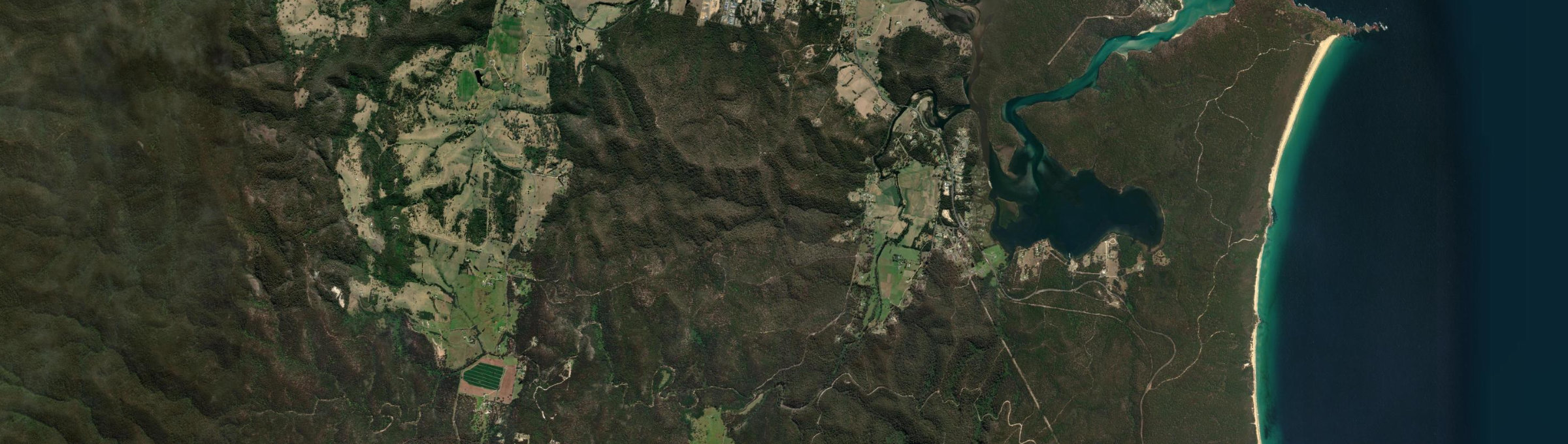 Aerial view of Greigs Flat, NSW