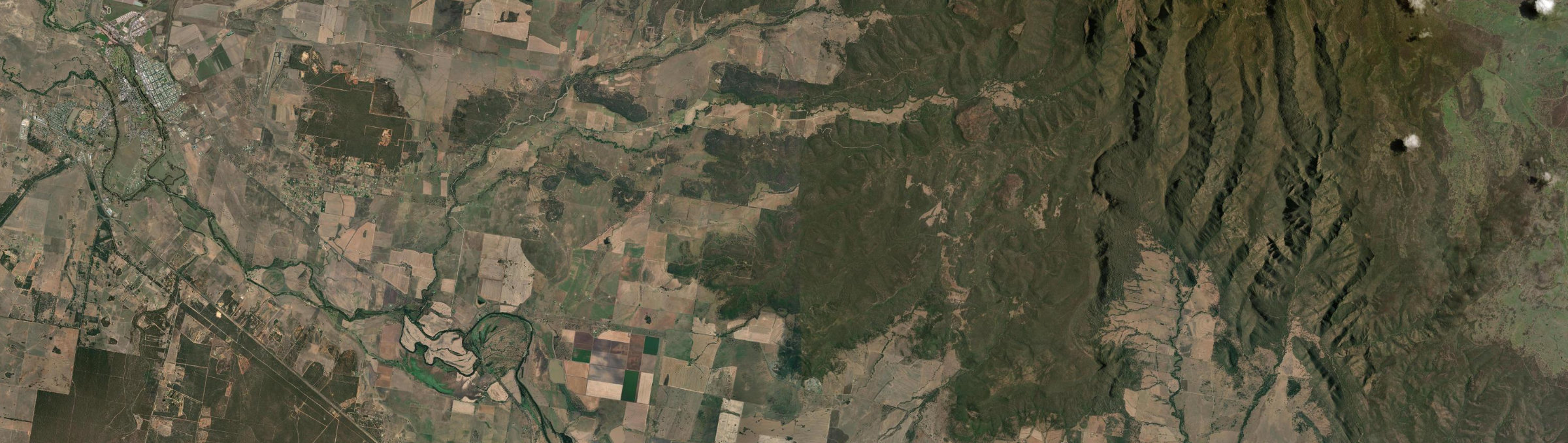 Aerial view of Eulah Creek, NSW