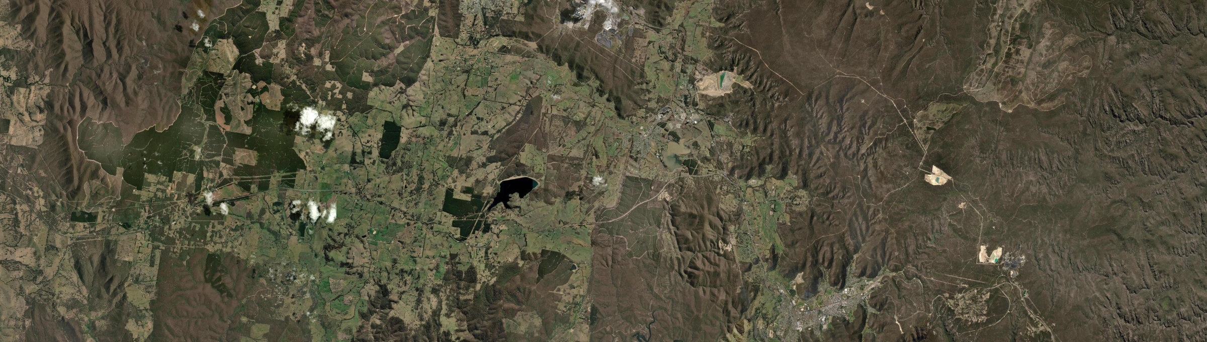 Aerial view of Wallerawang, NSW