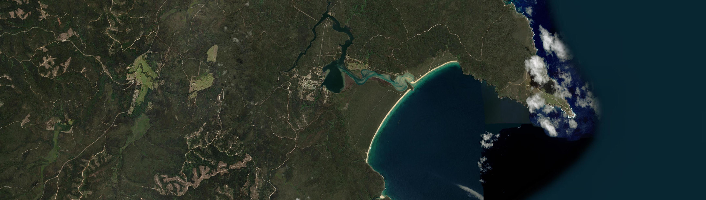 Aerial view of Wonboyn, NSW