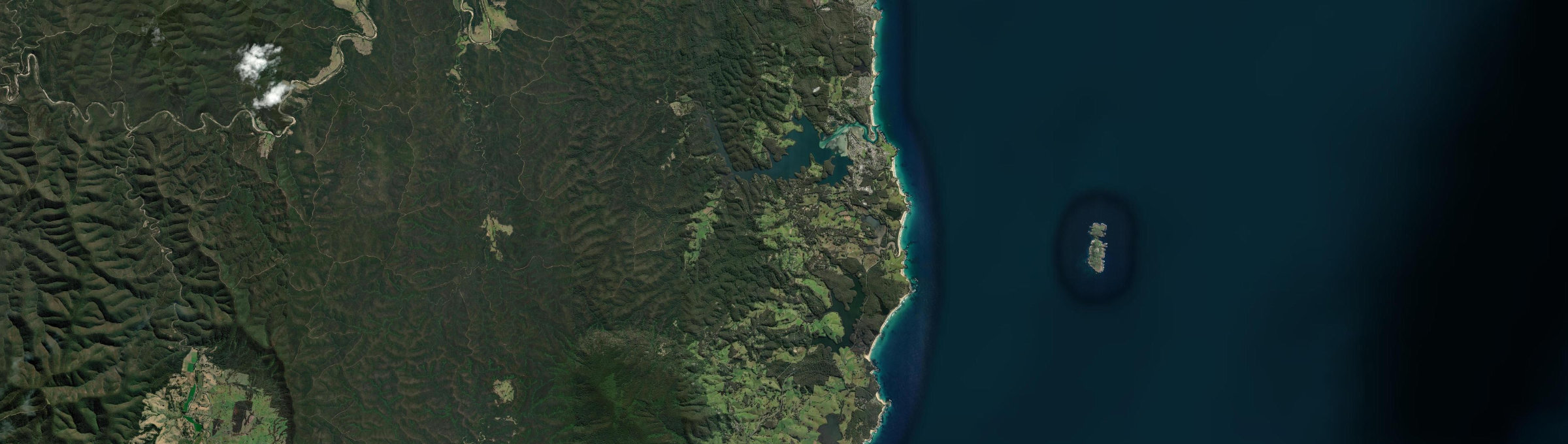 Aerial view of Narooma, NSW