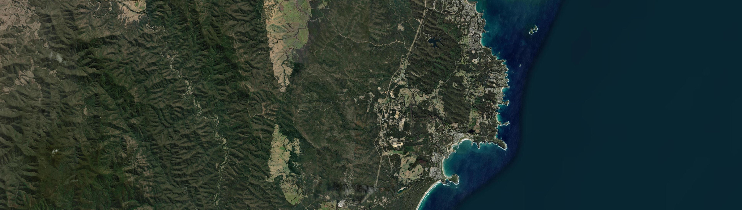 Aerial view of Mogo (Eurobodalla - NSW), NSW