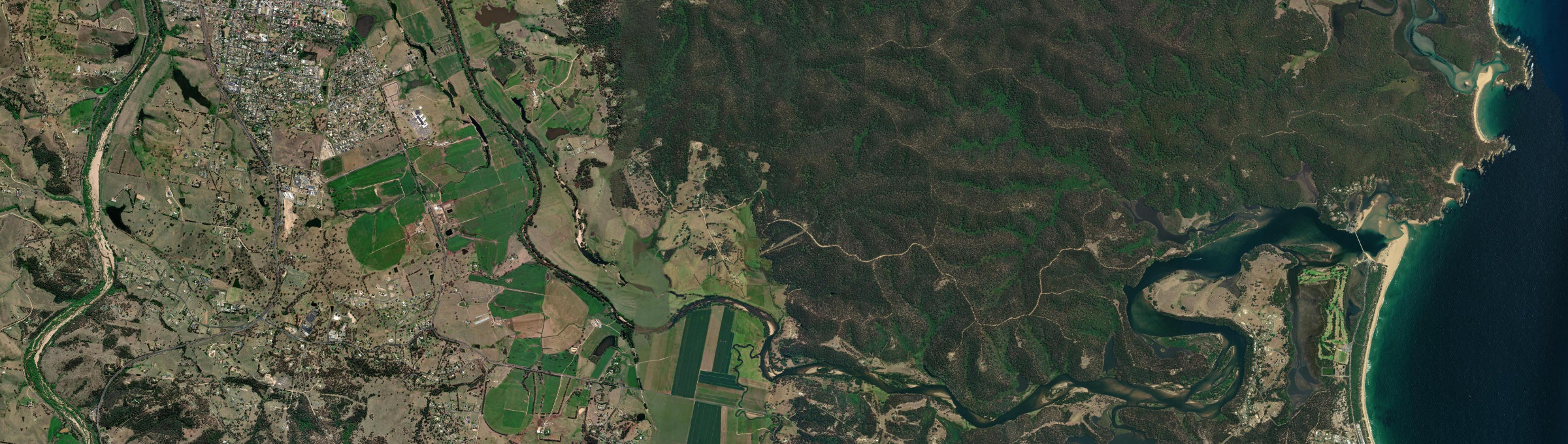 Aerial view of Reedy Swamp, NSW