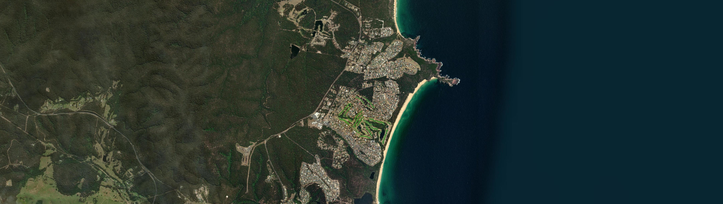 Aerial view of Tura Beach, NSW