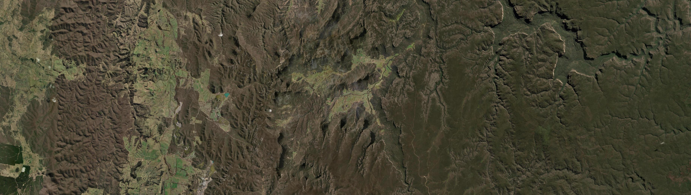 Aerial view of Wolgan Valley, NSW