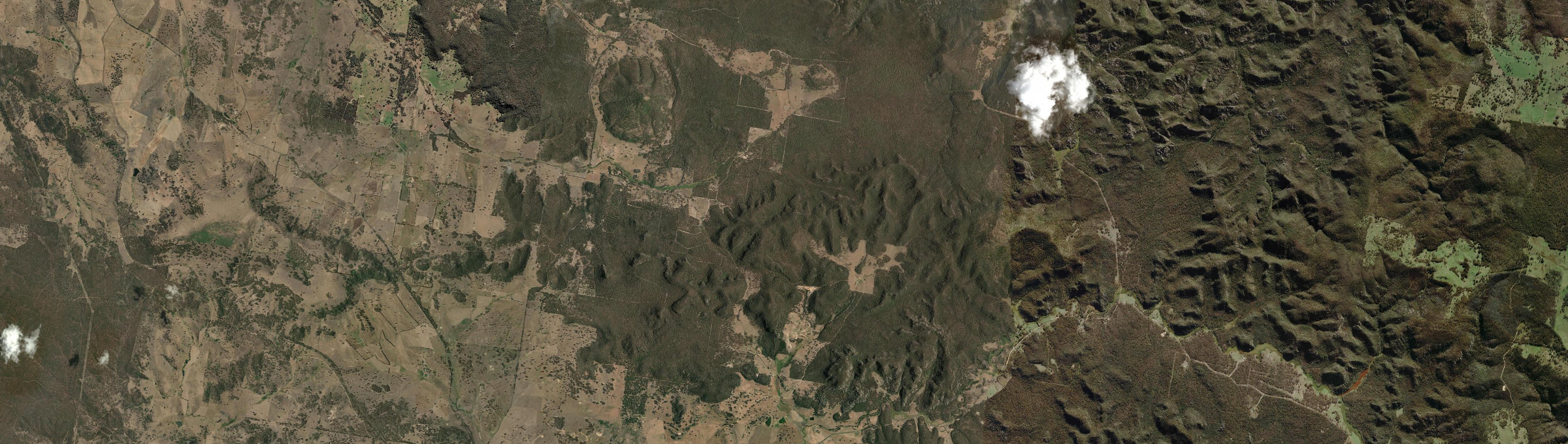 Aerial view of Coxs Crown, NSW