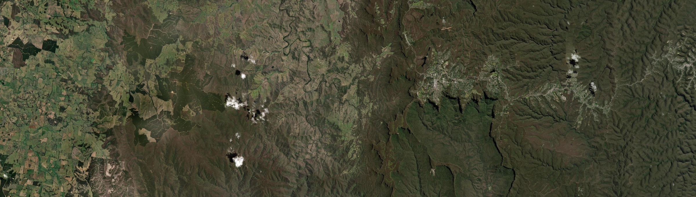 Aerial view of Megalong Valley, NSW