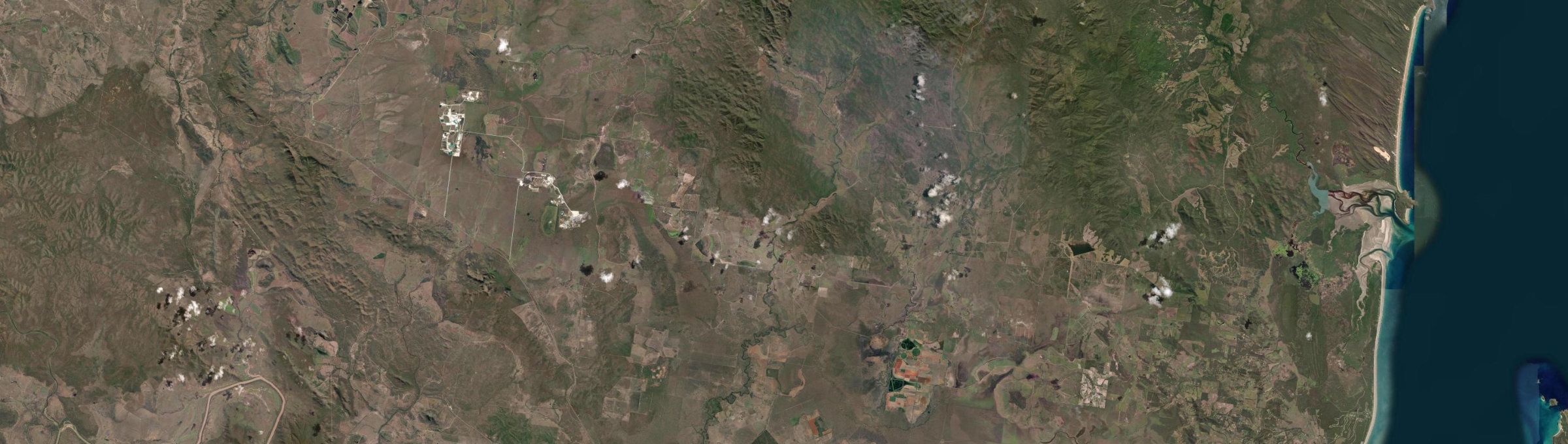 Aerial view of Canal Creek, QLD