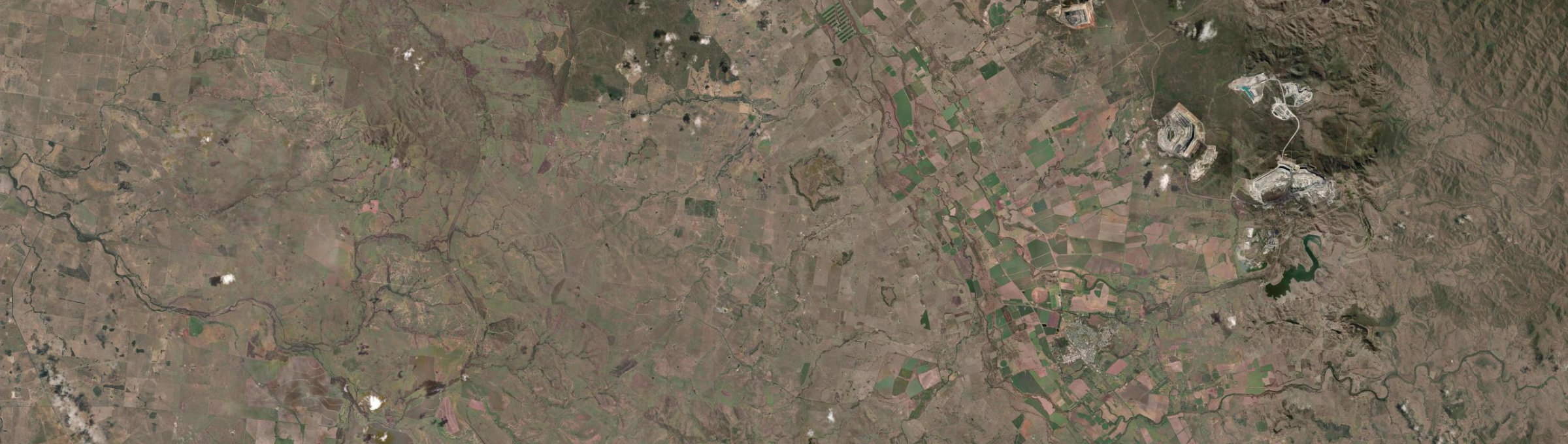 Aerial view of Orange Creek, QLD