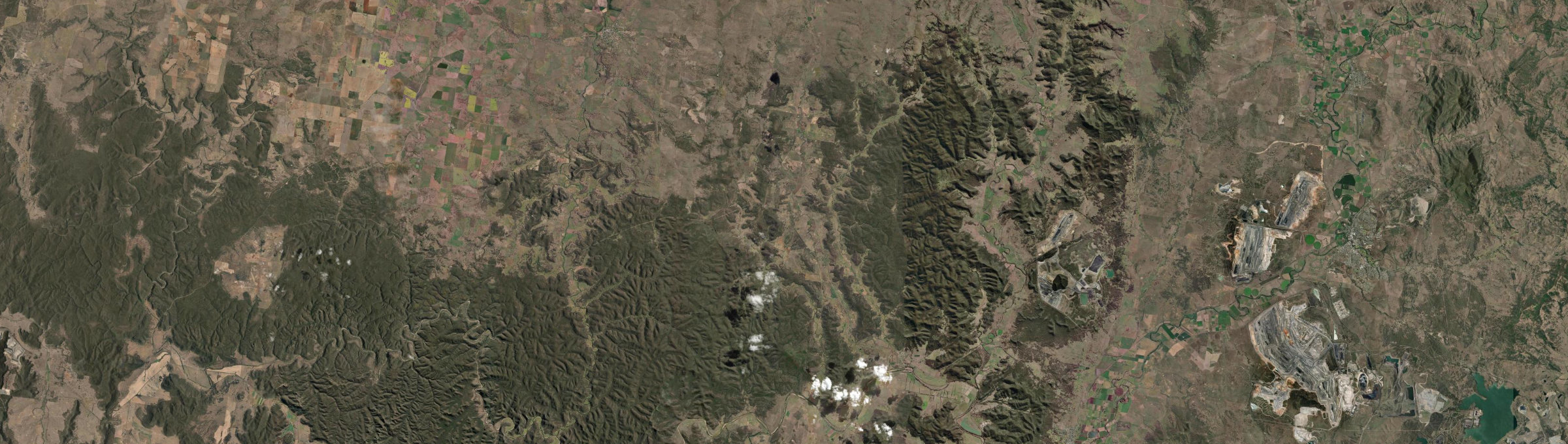 Aerial view of Gungal, NSW