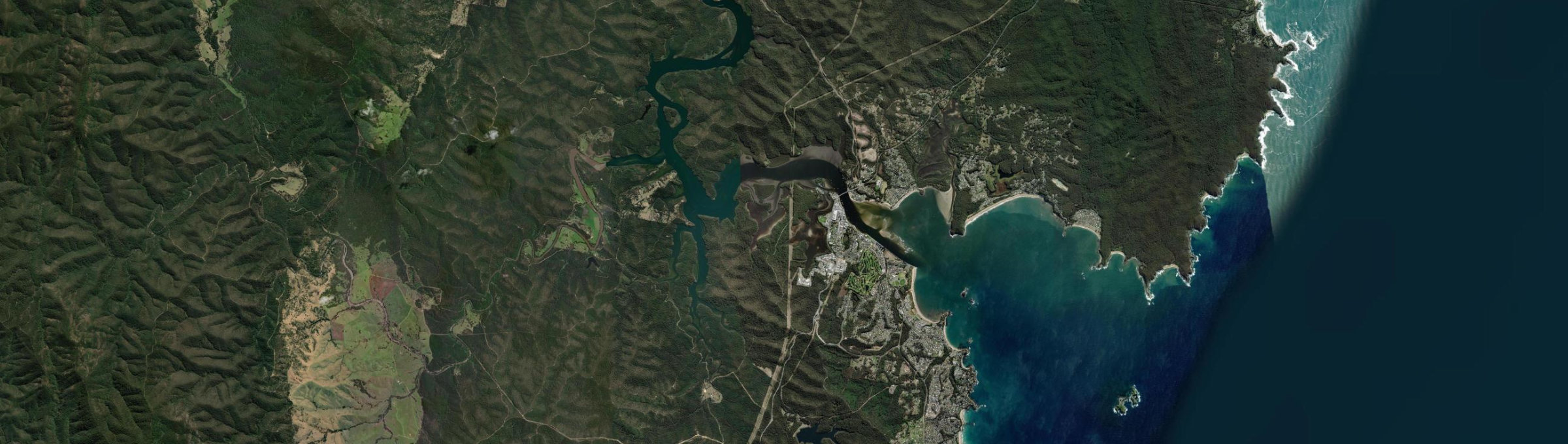 Aerial view of Batemans Bay, NSW
