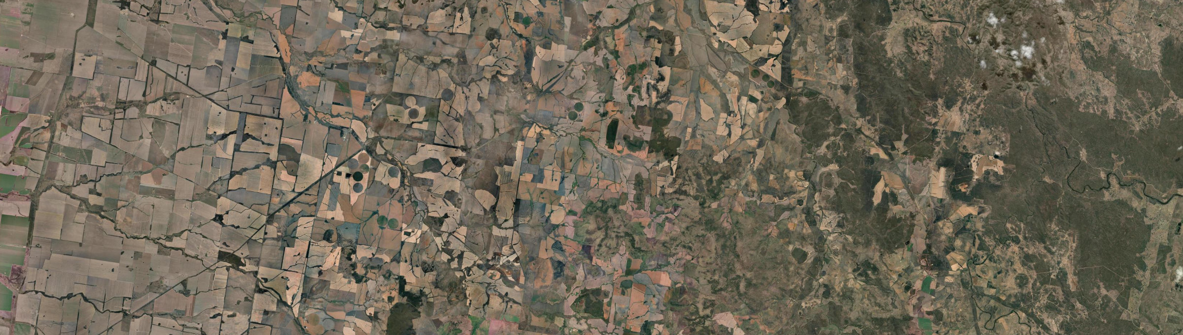 Aerial view of Yallaroi, NSW