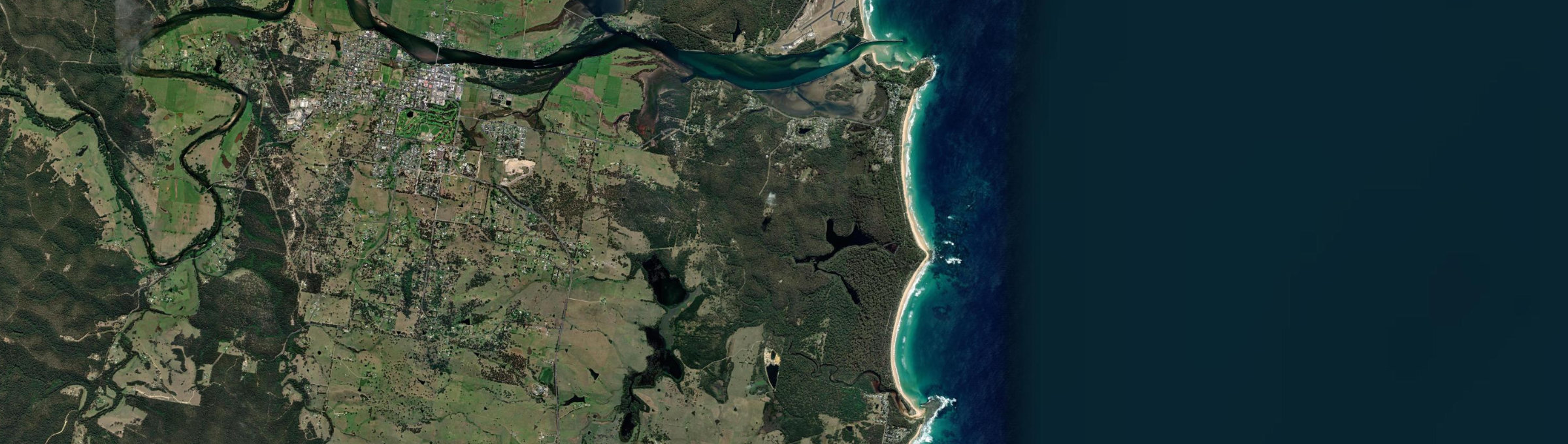 Aerial view of Moruya Heads, NSW