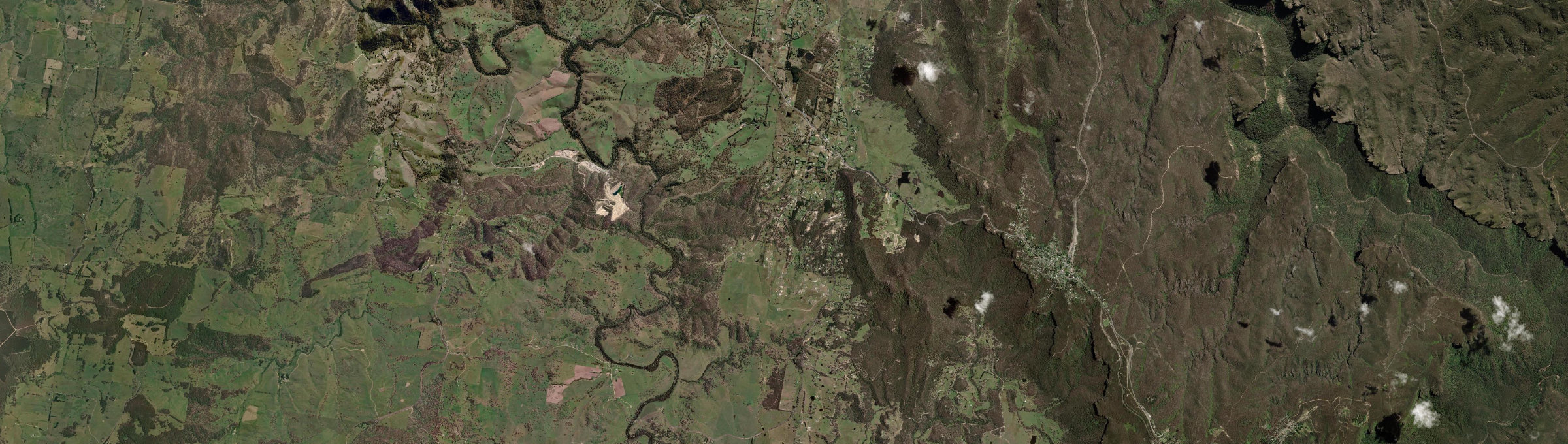 Aerial view of Little Hartley, NSW